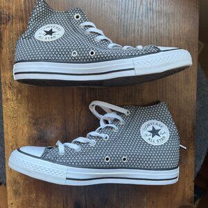 Converse CTAS Hi Women's Size 8 Shoes White/Black/White 555853F